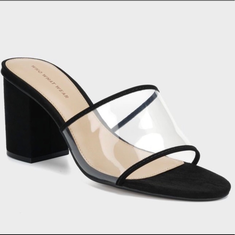 ISO: Who What Wear Danielle Vinyl Heeled Mules